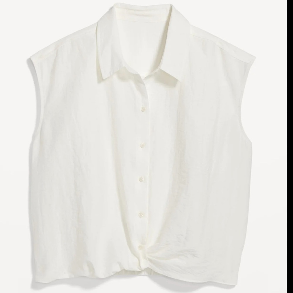 NWOT Old Navy Dolman-Sleeve Twist-Front Cropped Shirt for Women